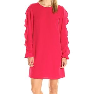 CeCe NEW Radiant Rose Red Dress Size 4 Ruffle